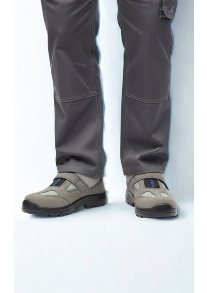 MADE Action S1 SRC Gri Kaymaz, Nefes Alabilir, Hafif, Çelik Burunlu, Ergonomik Tabanlı İş Güvenliği Ayakkabısı