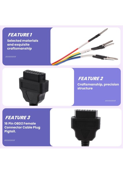 16 Pin Obd Obd2 Dişi K Hattı Can Hattı Jumper Test Cihazı Konektörü Araç Teşhis Uzatma Kablo Kordonu Pigtail (Yurt Dışından) fırsatları