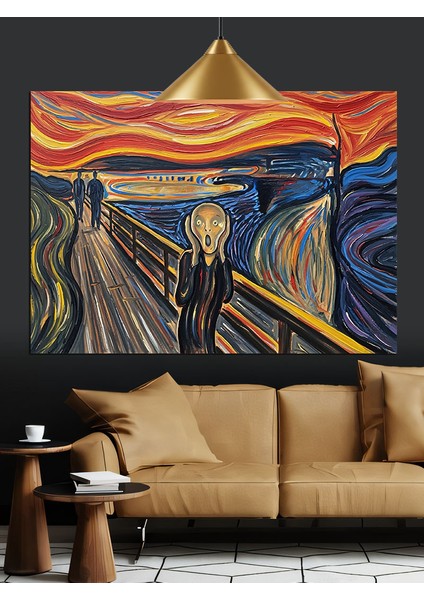 Edvard Munch Çığlık Tablosu Dekoratif Kanvas - Mdf Ahşap Tablo fiyatları