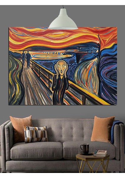 Edvard Munch Çığlık Tablosu Dekoratif Kanvas - Mdf Ahşap Tablo fırsatları