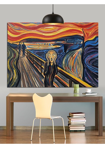 Edvard Munch Çığlık Tablosu Dekoratif Kanvas - Mdf Ahşap Tablo indirimleri