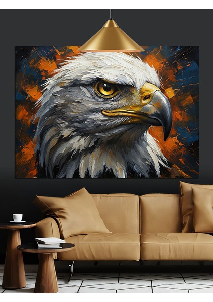 Kel Kartal Avlanıyor Güç Dekoratif Kanvas - Mdf Ahşap Tablo fırsatları