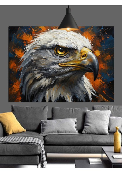 Kel Kartal Avlanıyor Güç Dekoratif Kanvas - Mdf Ahşap Tablo indirimleri