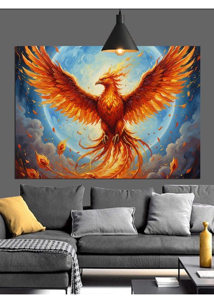 Anka Kuşu Yükselişi Dekoratif Kanvas - Mdf Ahşap Tablo