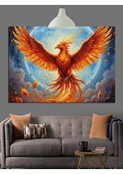 Anka Kuşu Yükselişi Dekoratif Kanvas - Mdf Ahşap Tablo fiyatları