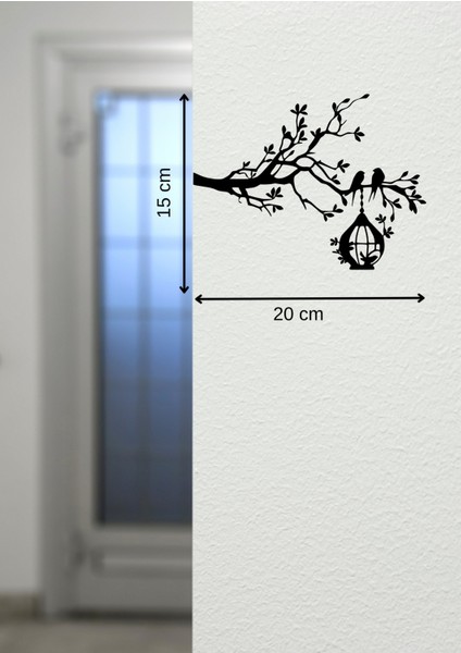 Ağaç Dalı Kuş Figürlü Metal Duvar Süsü modelleri