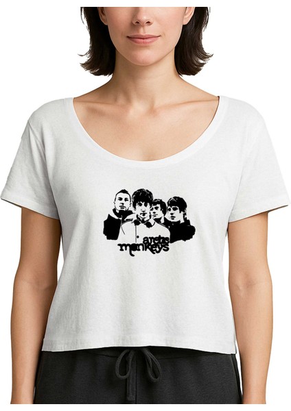 Arctic Monkeys Group Beyaz Kadın Tişört