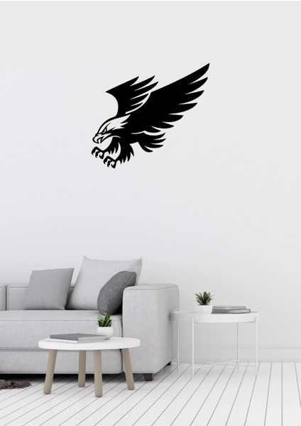 Kartal Figürlü Dekoratif Metal Duvar Süsü