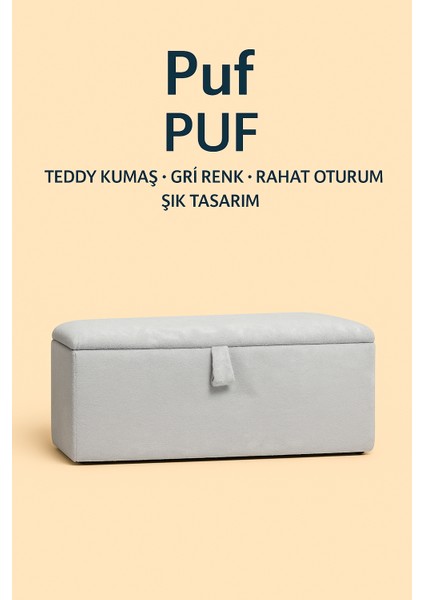 Dikdörtgen Sandık – Geniş Saklama Alanlı, Modern Dekoratif Sandık