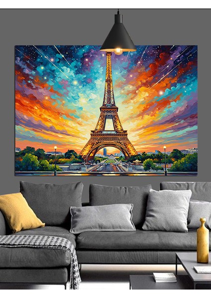 Eyfel Kulesi Soyut Sanat Dekoratif Kanvas - Mdf Ahşap Tablo modelleri