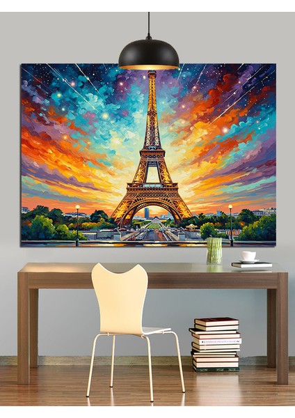 Eyfel Kulesi Soyut Sanat Dekoratif Kanvas - Mdf Ahşap Tablo indirimleri