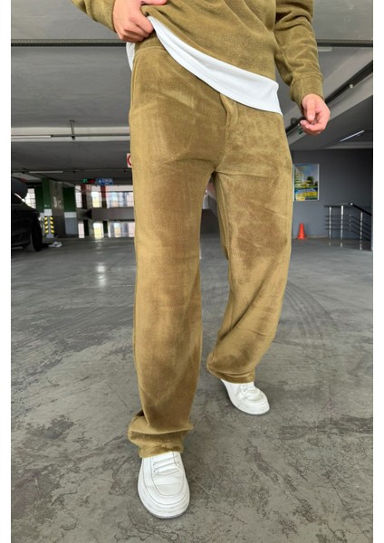 Oversize Fermuarlı Dik Yaka Baggy Pantolonlu Polar Takım fiyatları