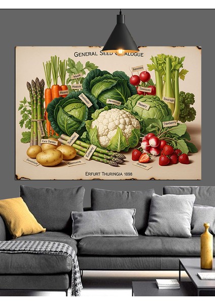 Yeşil Sebzeler Resim Dekoratif Kanvas - Mdf Ahşap Tablo fiyatları