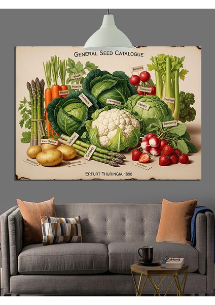 Yeşil Sebzeler Resim Dekoratif Kanvas - Mdf Ahşap Tablo modelleri