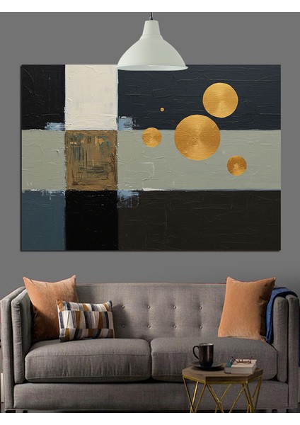 Soyut Geometrik Doku Desen Dekoratif Kanvas - Mdf Ahşap Tablo indirimleri