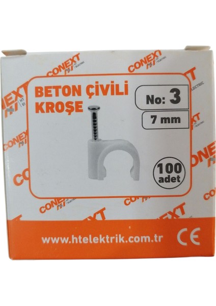 Beton Çivili Kroşe No:3-7 MM-100'LÜ Paket modelleri