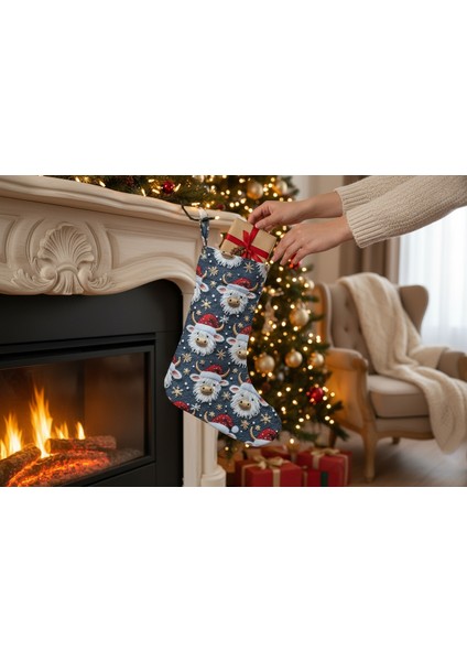 Yılbaşı Çorabı, Yeni Yıl Çorabı, Çam Ağacı Çorabı, Şömine Çorabı