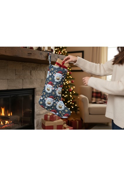 Yılbaşı Çorabı, Yeni Yıl Çorabı, Çam Ağacı Çorabı, Şömine Çorabı