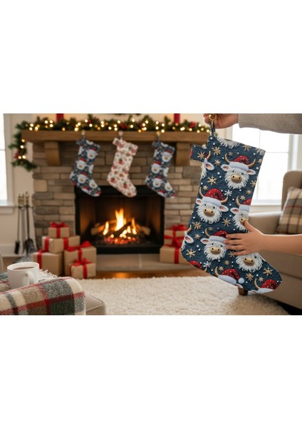 Yılbaşı Çorabı, Yeni Yıl Çorabı, Çam Ağacı Çorabı, Şömine Çorabı