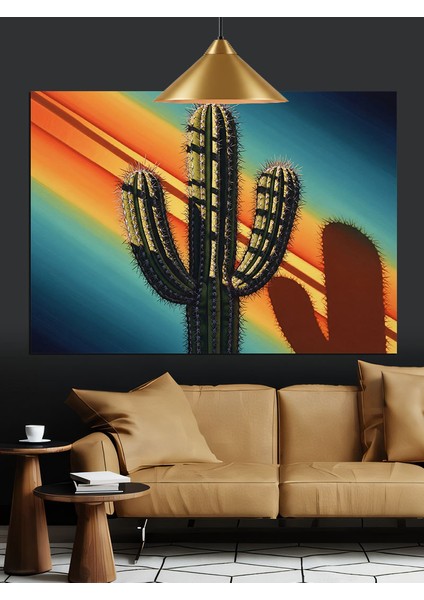 Turuncu Kaktüs Detayı Dekoratif Kanvas - Mdf Ahşap Tablo fırsatları
