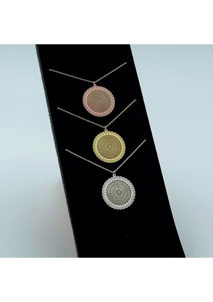 925 Ayar Gümüş Allah 99 Isim 24 Ayar Altın Kaplama Islami Kolye fiyatları