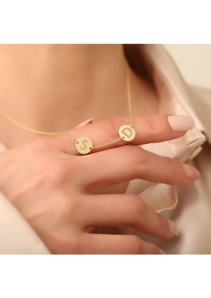 925 Ayar Gümüş Harfli Çift Kolyesi fiyatları