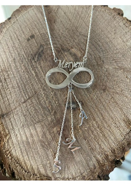 925 Ayar Gümüş Isimli Harfli Sonsuzluk Kolye fiyatları