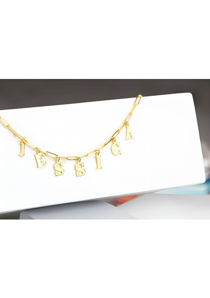 925 Ayar Gümüş Özel Tasarım Isimli Kolye