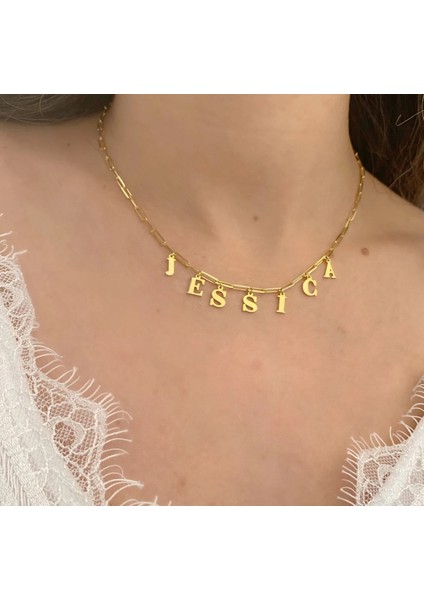 925 Ayar Gümüş Özel Tasarım Isimli Kolye fiyatları