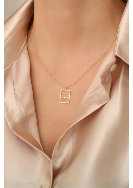 925 Ayar Gümüş Harfli Kolye