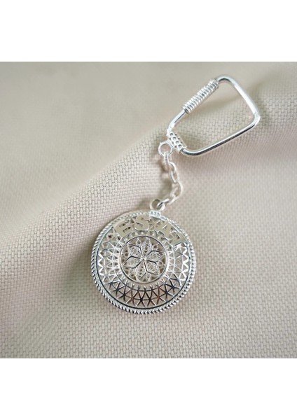 925 Ayar Gümüş Telkari Kişiye Özel Tasarım Iki Isimli Anahtarlık fiyatları