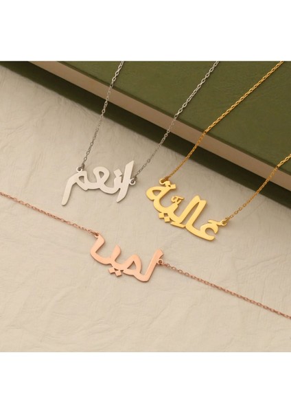 925 Ayar Gümüş Arapça Isimli Gümüş Kolye fırsatları