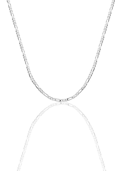 925 Ayar Gümüş 2 mm Figaro Zincir Kolye