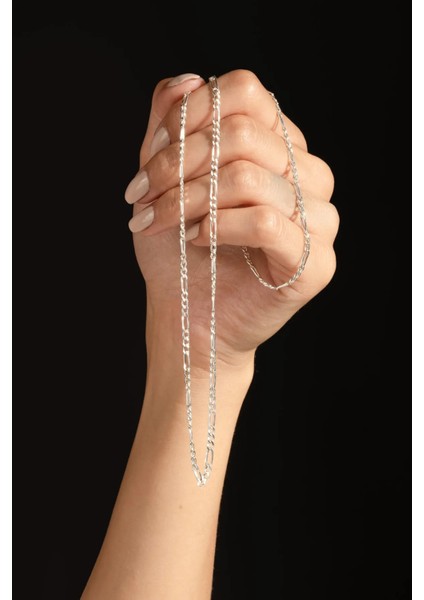 925 Ayar Gümüş 2 mm Figaro Zincir Kolye modelleri