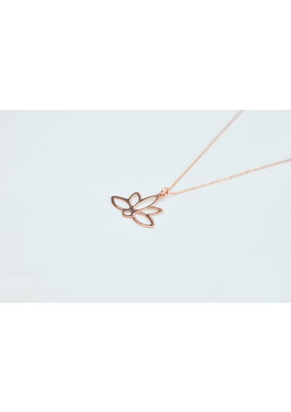 Kadın 925 Ayar Gümüş Rose Sonsuz Yaşamın Simgesi Lotus Çiçeği Kolye modelleri