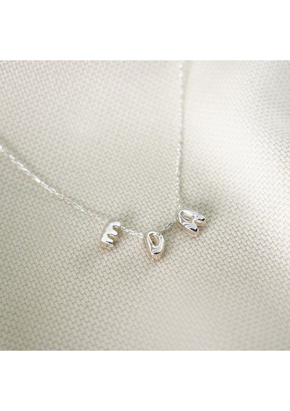 925 Ayar Gümüş Balon Model Minimal Harf Isimli Kolye fiyatları