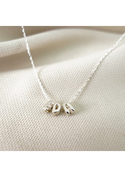 925 Ayar Gümüş Balon Model Minimal Harf Isimli Kolye modelleri