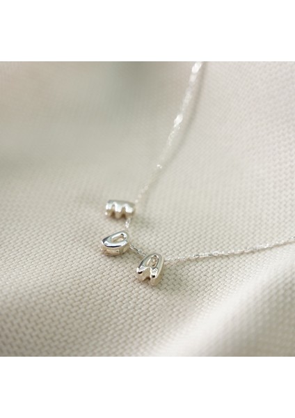 925 Ayar Gümüş Balon Model Minimal Harf Isimli Kolye fırsatları