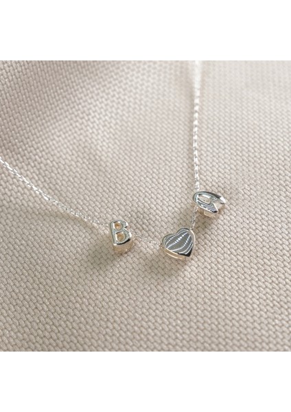 925 Ayar Gümüş Balon Model Minimal 2 Harfli Kalpli Sevgili Kolyesi fiyatları