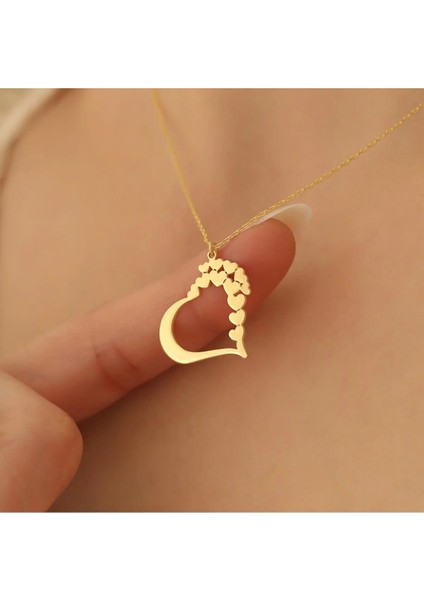 925 Ayar Gümüş Kalp Çemberi Kolye Gümüş modelleri