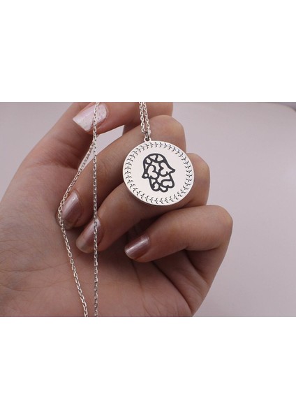 925 Ayar Gümüş Fatma Ana Modeli Kolye