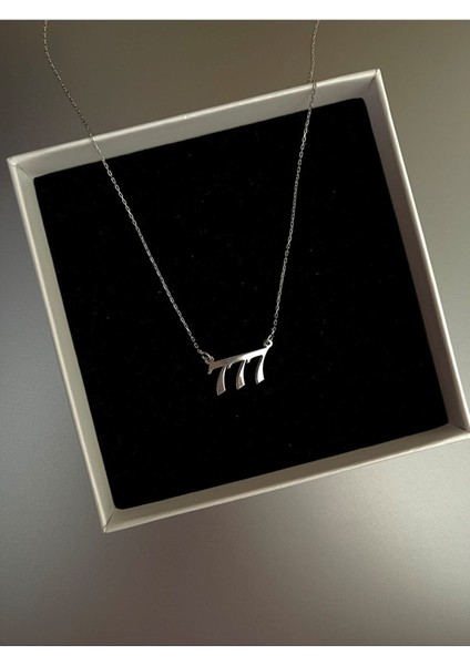 Kadın 925 Ayar Gümüş 777 Melek Sayısı Kolye