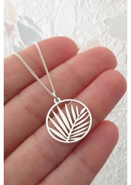 Kadın 925 Ayar Gümüş Çiçek Kolye