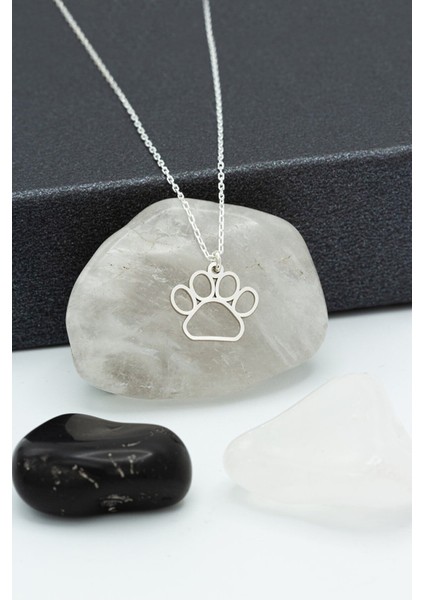 Kadın 925 Ayar Gümüş Pati Kolye