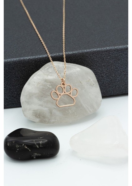 Kadın 925 Ayar Gümüş Pati Kolye