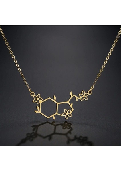Kadın 925 Ayar Gümüş Mutluluk Hormonu Serotonin Kolye