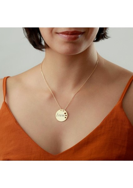 Kadın 925 Ayar Gümüş Altın Kaplama Isimli Kalpli Plaka Kolye fiyatları