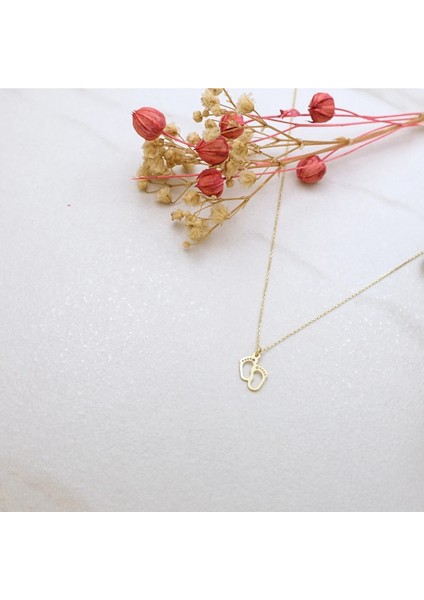 Kadın 925 Ayar Gümüş Bebek Ayağı Kolye modelleri