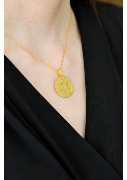 925 Ayar Gümüş Altın Kaplama Hz.süleyman Mührü modelleri