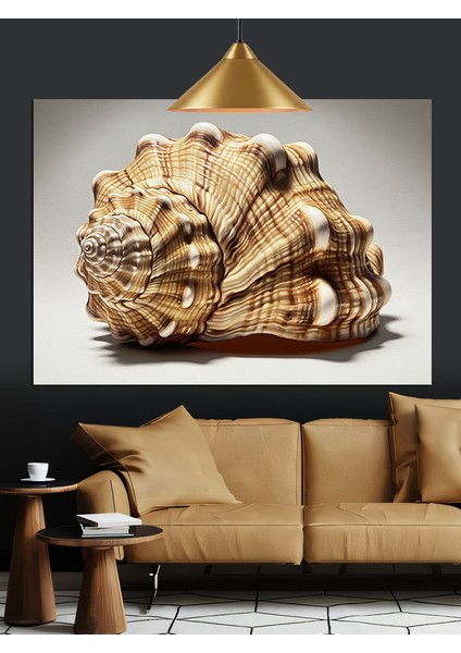 Büyük Deniz Kabuğu Yakından Çekim Dekoratif Kanvas - Mdf Ahşap Tablo modelleri